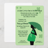Weinig één Baby shower uitnodiging Sjabloon (Voorkant / Achterkant)