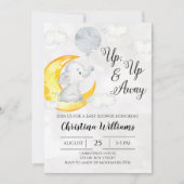 Weinig één grijs neutraal Baby shower omhoog en we Kaart (Voorkant)