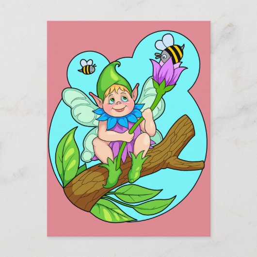 weinig Elf Briefkaart (Voorkant)