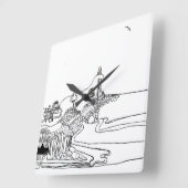 Weinig filosoof vierkante klok (Hoek)