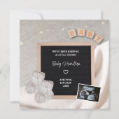 Weinig geheim echografie foto winterzwangerschap aankondiging (Voorkant)