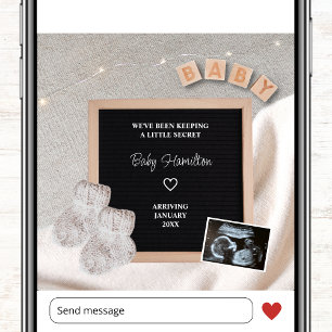 Weinig geheim echografie foto winterzwangerschap aankondiging