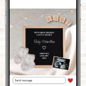 Weinig geheim echografie foto winterzwangerschap aankondiging