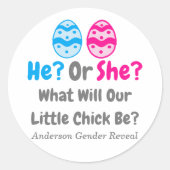 Weinig handige seksonthulling ronde sticker (Voorkant)