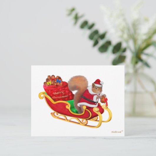 WEINIG HELPER VAN DE KERSTMAN FEESTDAGENKAART (Staand voorkant)