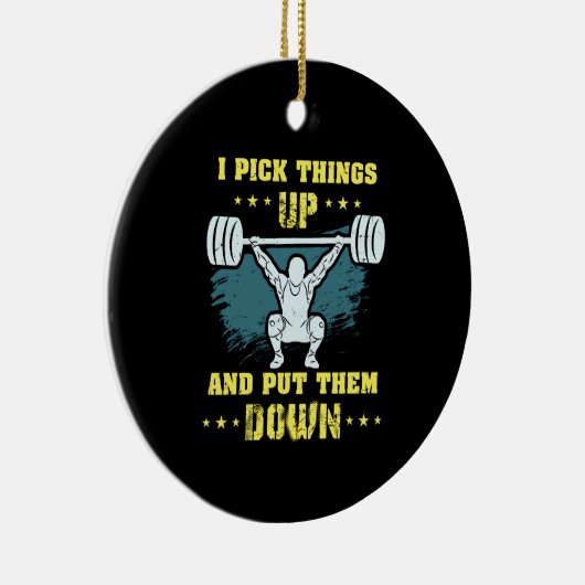 Weinig - ik pak dingen omhoog keramisch ornament (Rechts)