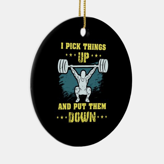 Weinig - ik pak dingen omhoog keramisch ornament (Rechts)