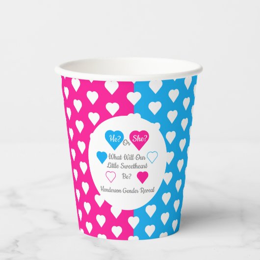 Weinig jonge Valentijnsdag Papieren Bekers (Voorkant)