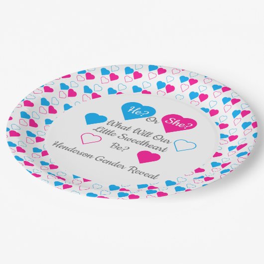 Weinig jonge Valentijnsdag Papieren Bordje (Gekanteld)