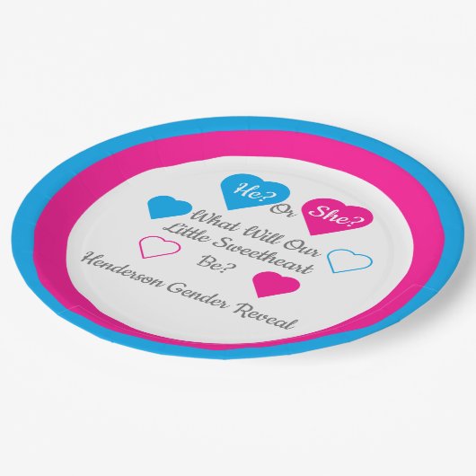 Weinig jonge Valentijnsdag Papieren Bordje (Gekanteld)