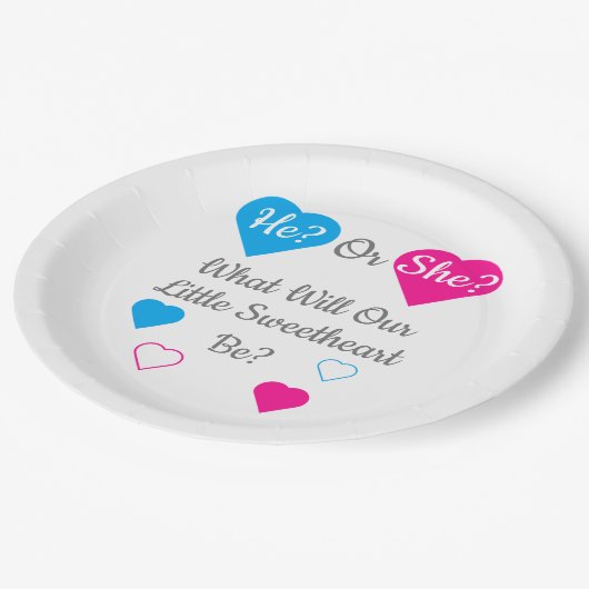 Weinig jonge Valentijnsdag Papieren Bordje (Gekanteld)