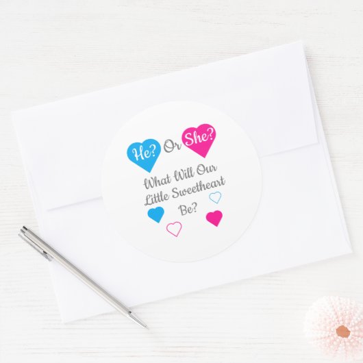 Weinig jonge Valentijnsdag Ronde Sticker (Envelop)