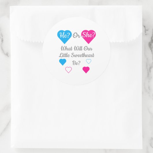 Weinig jonge Valentijnsdag Ronde Sticker (Tas)