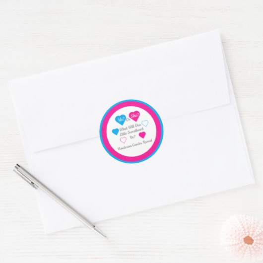 Weinig jonge Valentijnsdag Ronde Sticker (Envelop)