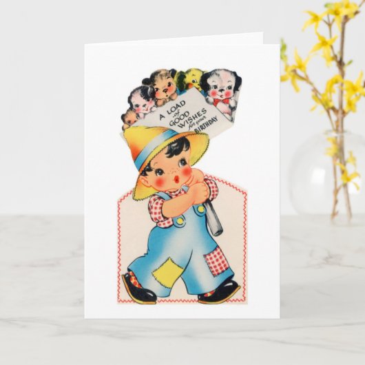 Weinig kaart van de jongensverjaardag (Gele Bloem)