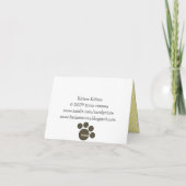 Weinig Kat dankt u Bedankkaart (Achterkant)