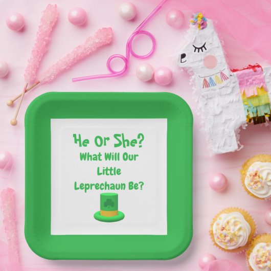 Weinig Leprechaun Gender onthullen Bord papier (Feest)