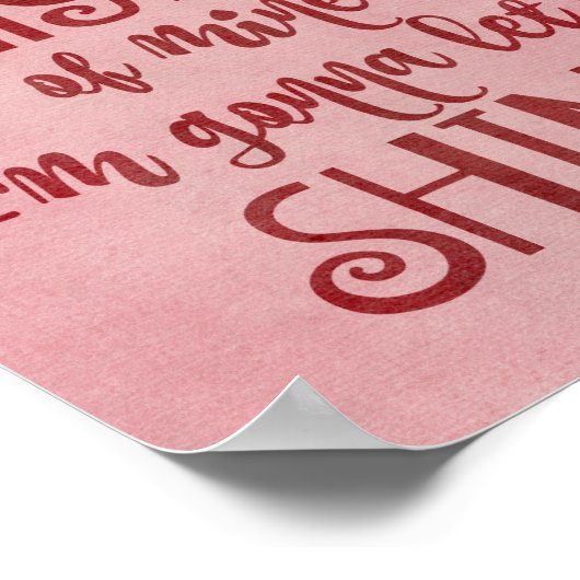 Weinig licht van mijn-lijnprijsopgave poster (Hoek)