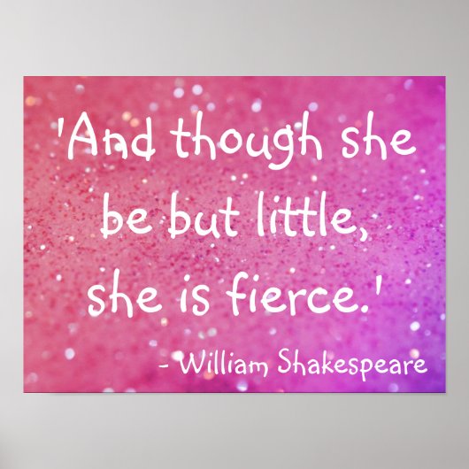 Weinig maar bruin Shakespeare citeert Roze Poster (Voorkant)