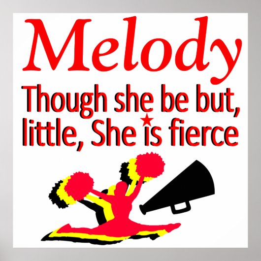 WEINIG MAAR FEL GEPERSONALISEERD CHEERLEADEREND PO POSTER (Voorkant)