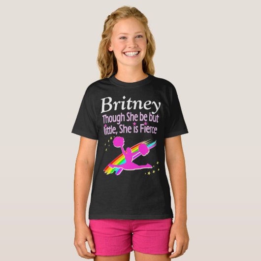 WEINIG MAAR FELLE CHEERLEADER GEPERSONALISEERD T-S T-SHIRT (Voorkant volledig)