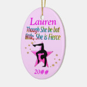 WEINIG MAAR FELLE GEPERSONALISEERDE GYMNAST ORNAME KERAMISCH ORNAMENT (Links)