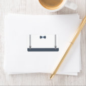 Weinig Man adreslabel, blauw en grijs Etiket (Insitu)