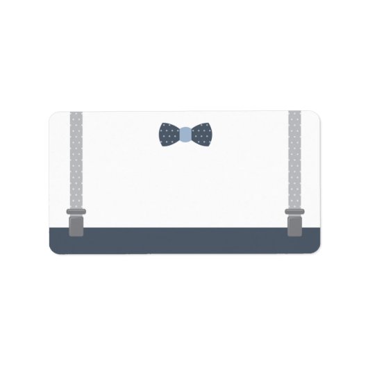 Weinig Man adreslabel, blauw en grijs Etiket (Voorkant)