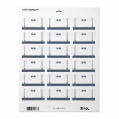 Weinig Man adreslabel, blauw en grijs Etiket (Full Sheet)