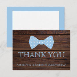 Weinig Man Baby shower | Bowtie Bedankt Kaart