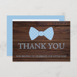 Weinig Man Baby shower   Bowtie Bedankt Kaart