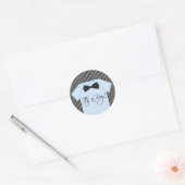 Weinig Man Baby shower Ronde Sticker (Envelop)