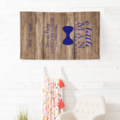 Weinig Man Baby shower | Rustiek Hout Navy Bow str Spandoek (Insitu)