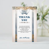 Weinig Man Baby shower | Rustiek land Dank u Kaart (Staand voorkant)