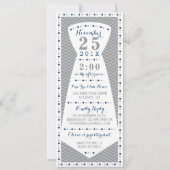Weinig Man Baby shower uitnodiging, Stropdas, Navy Kaart (Achterkant)