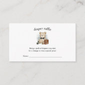 Weinig Man is op de Weg Baby shower Luier Raffle Informatiekaartje (Voorkant)