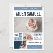 Weinig Man Magnetische Fotoaankondiging Magnetische Uitnodiging (Voorkant)