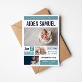 Weinig Man Magnetische Fotoaankondiging Uitnodiging