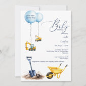Weinig Man op de Weg Bouw Baby shower Kaart (Voorkant)