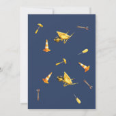 Weinig Man op de Weg Bouw Baby shower Kaart (Achterkant)