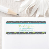 Weinig Man retour adreslabel, Blauwgroen, groen, g Etiket (Insitu)