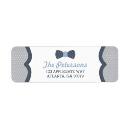 Weinig Man retouradressetiket, blauw en grijs Etiket