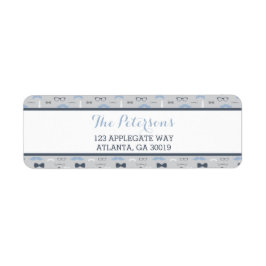 Weinig Man retouradressetiket, blauw en grijs Etiket