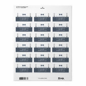 Weinig Man retouradressetiket, blauw en grijs Etiket (Full Sheet)