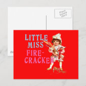 Weinig Misser Firecracker Vintage Americana Briefkaart (Voorkant / Achterkant)