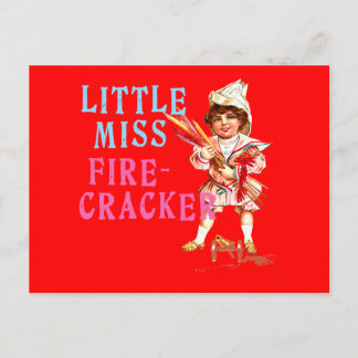 Weinig Misser Firecracker Vintage Americana Briefkaart