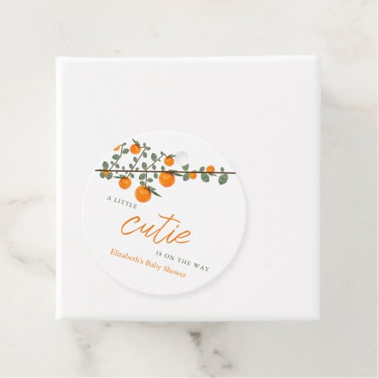 Weinig Oranje geslacht Neutraal Baby shower Bedankjes Labels (In situ)