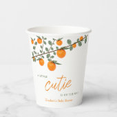 Weinig Oranje geslacht Neutraal Baby shower Papieren Bekers (Achterkant)