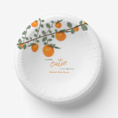 Weinig Oranje geslacht Neutraal Baby shower Papieren Kommen (Voorkant)