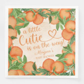 Weinig Oranje geslacht Neutraal Baby shower Servet (Voorkant)